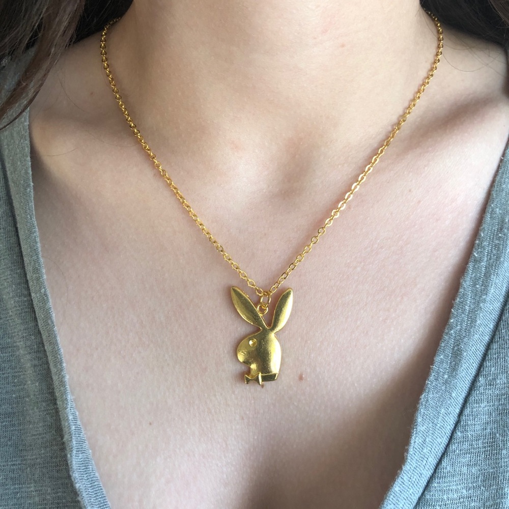 Gold playboy necklace